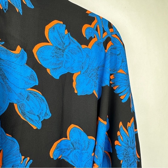 NWT Urban Outfitters CAD Electric Blue and Black Wrap Dress | US Size XL - Picture 12 of 13